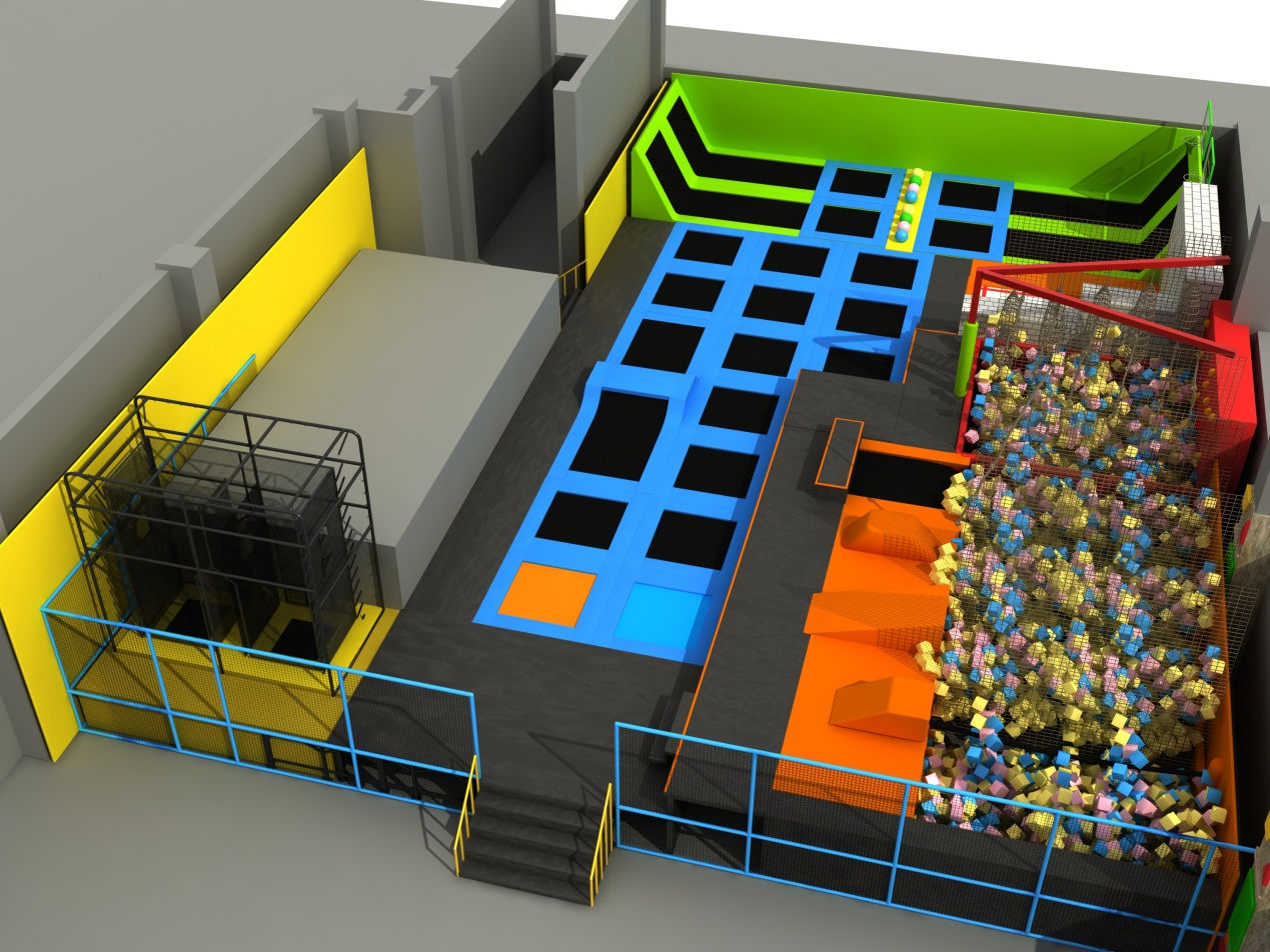立本蹦床效果设计图_蹦床乐园，儿童蹦床