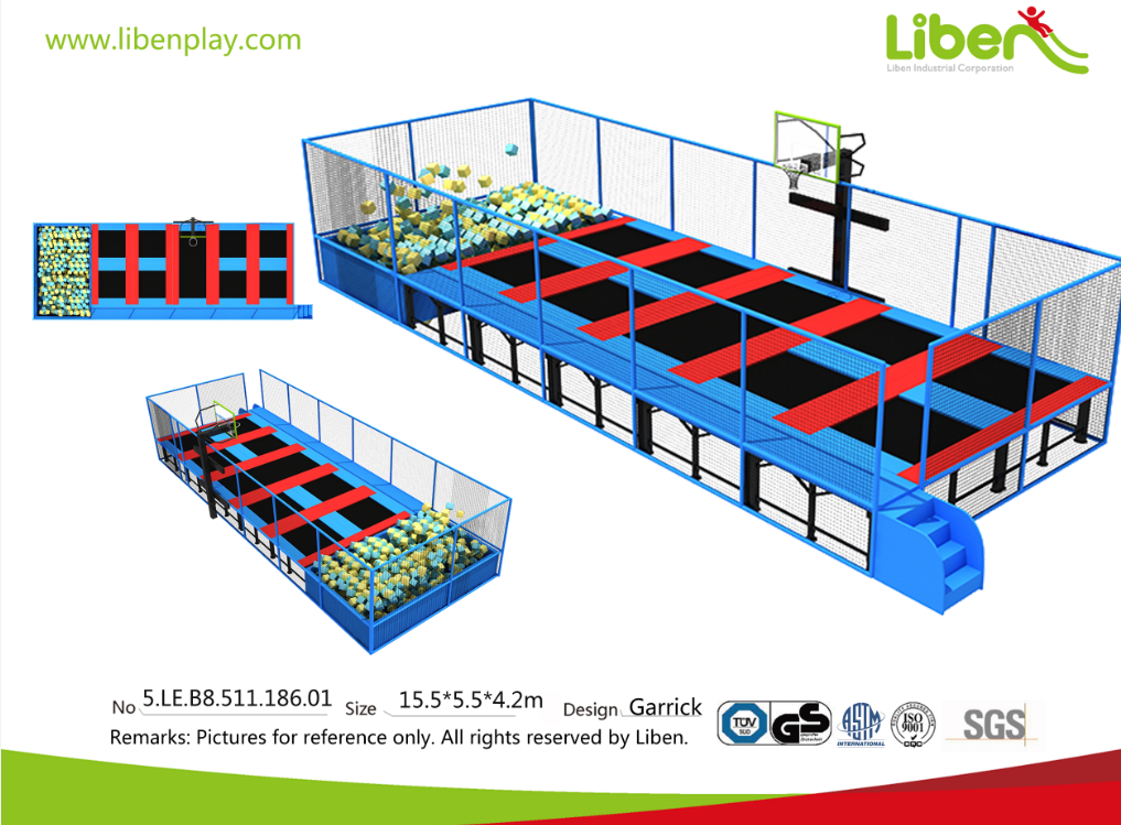 长方形体能扣篮比赛儿童蹦床