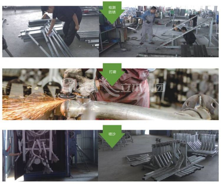 蹦床定制生产工艺流程-防锈处理