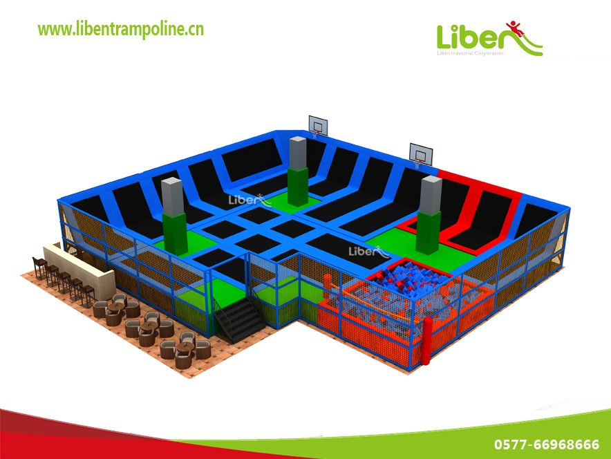 蹦床厂家就选liben，室内蹦床组合5.LE.B1.504.131.03