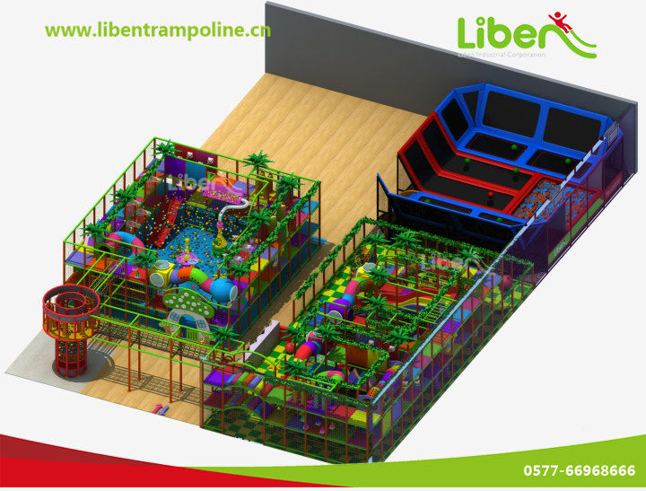 蹦床公园,带海绵球池儿童蹦床厂家,出售蹦床篮球架5.LE.T6.407.310.02