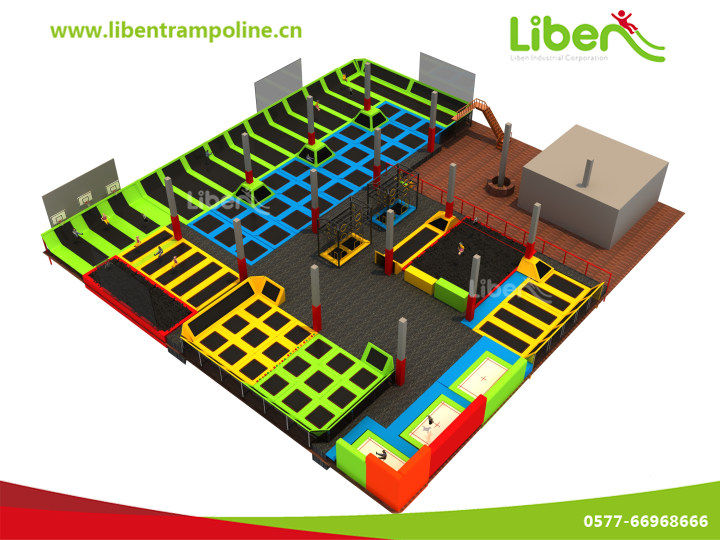 可根据您的场地大小定制室内蹦床公园5.LE.T3.409.061.02