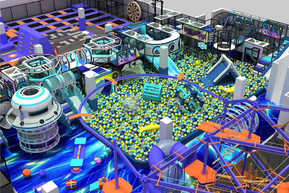 网红蹦床项目粘粘墙